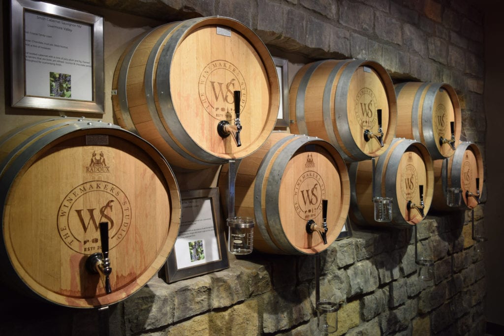 wente wine barrels